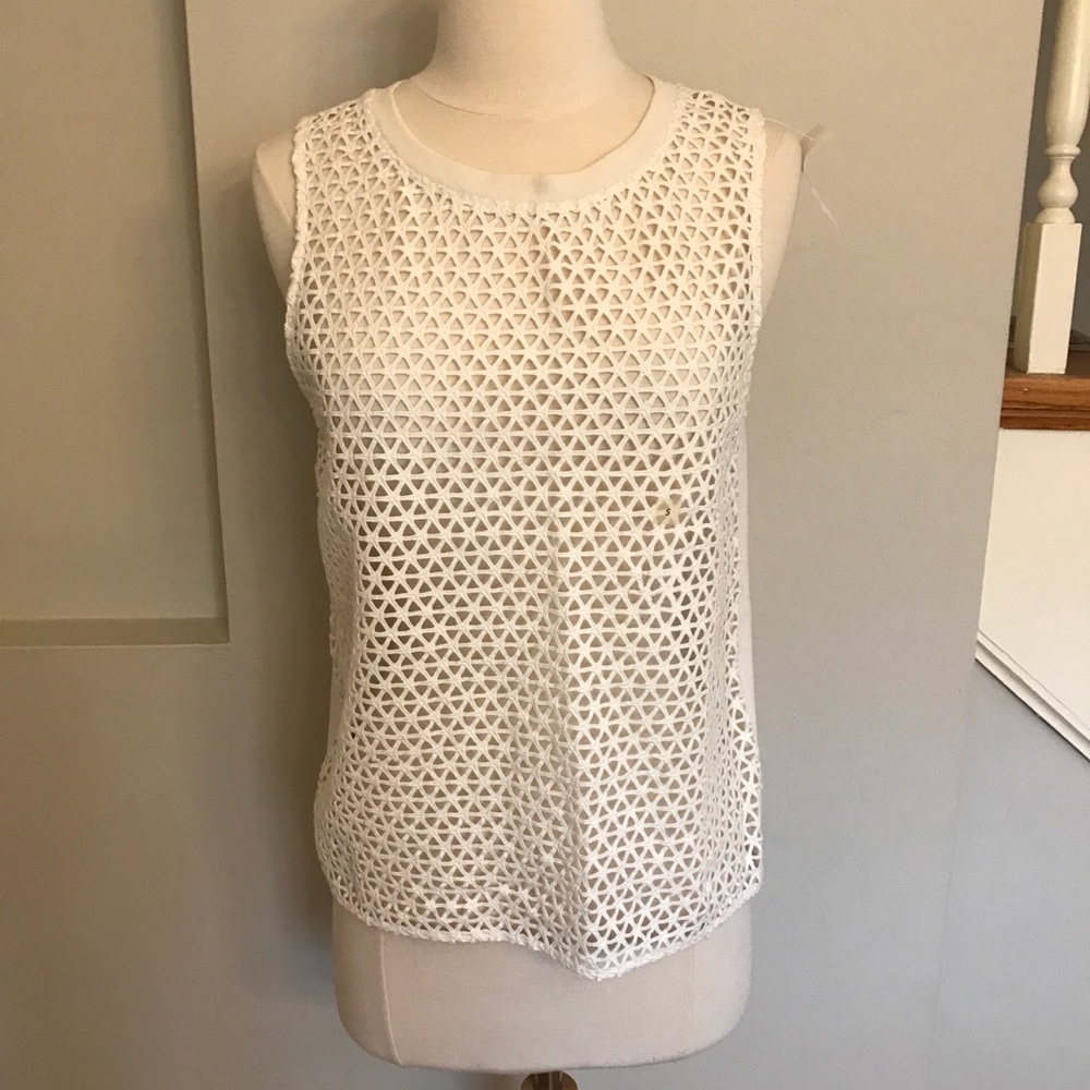 NWT Loft crochet front top, size S